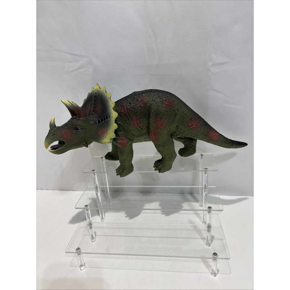 Toys R Us Maidenhead TRICERATOPS Rubber Dinosaur Large Green Dino 2015